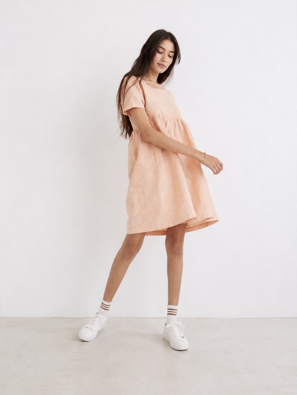 Madewell Linen Blend Mini Dress Casual Summer Effortless XS